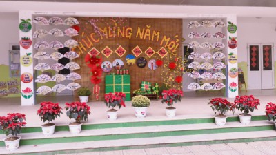 Trường mầm non Lê Trọng Tấn trong những ngày nghỉ Tết sớm.